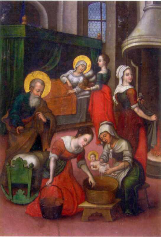 Різдво Богородиці Українська ікона 1722р. Йов Кондзелевич