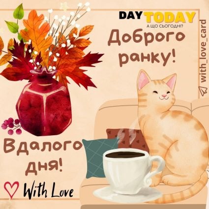 Доброго ранку! Вдалого дня! | Вітальна листівка - Теплі листівки - Доброго ранку