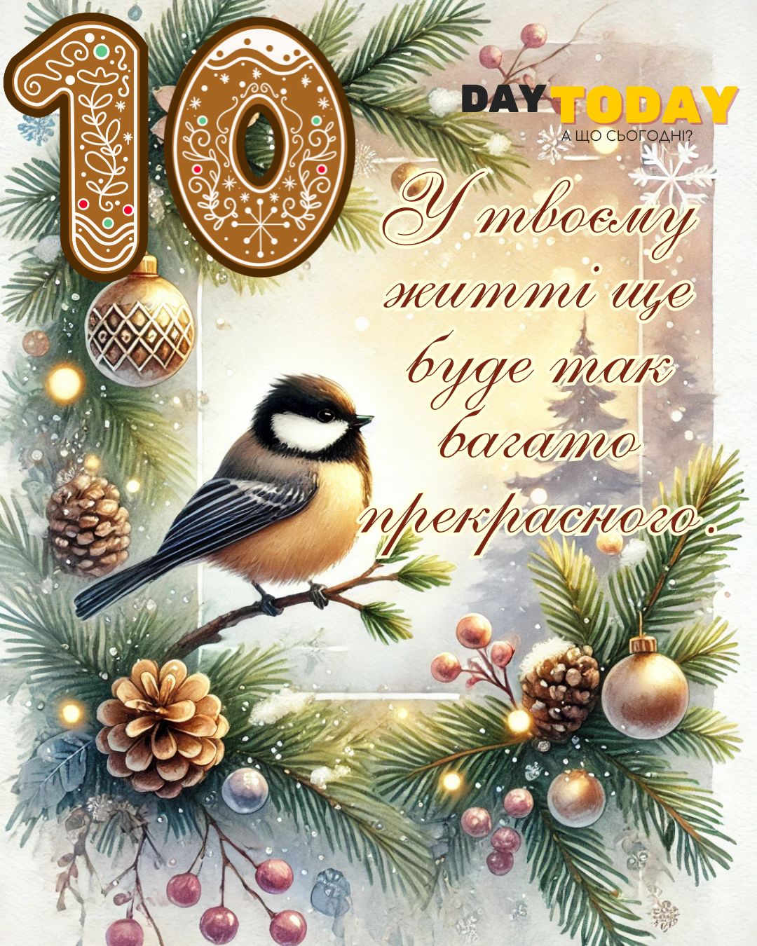 У твоєму житті ще буде так багато прекрасного. - тепла листівка для очікування Різдва, день десятий | Вітальна листівка - Теплі листівки для очікування Різдва